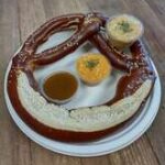 SOFT PRETZEL WITH DIPPING SAUCES